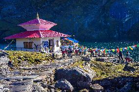 The First Timbung Pokhari Trail Run Competition Was Held In Taplejung, Nepal.