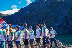 The First Timbung Pokhari Trail Run Competition Was Held In Taplejung, Nepal.