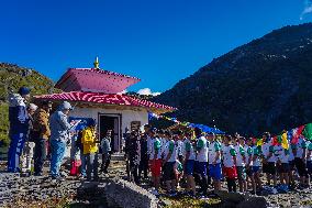 The First Timbung Pokhari Trail Run Competition Was Held In Taplejung, Nepal.