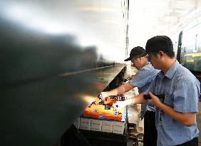 Bullet Train Maintenance in Jiujiang