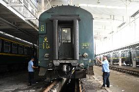 Bullet Train Maintenance in Jiujiang