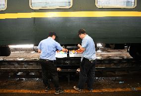 Bullet Train Maintenance in Jiujiang