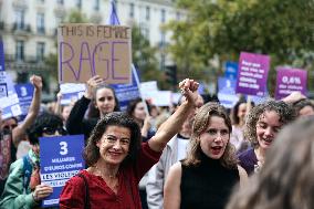 Demonstration In Support Of Gisele Pelicot - Paris