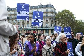 Demonstration In Support Of Gisele Pelicot - Paris