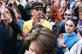 Demonstration In Support Of Gisele Pelicot - Paris