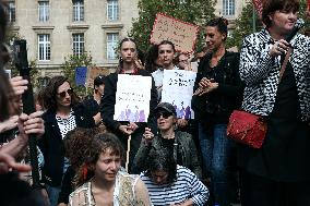 Demonstration In Support Of Gisele Pelicot - Paris