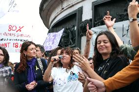 Demonstration In Support Of Gisele Pelicot - Paris