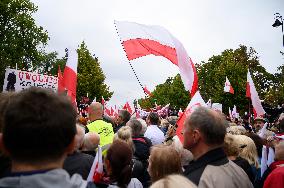 PiS (Law And Justice) Party Anti-Government Rally.