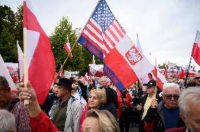 PiS (Law And Justice) Party Anti-Government Rally.