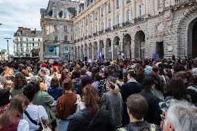 Rally In Support Of Gisele Pelicot In Rennes