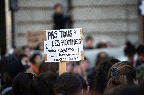 Rally In Support Of Gisele Pelicot In Rennes