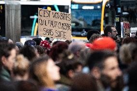 Rally In Support Of Gisele Pelicot In Rennes