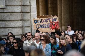 Rally In Support Of Gisele Pelicot In Rennes