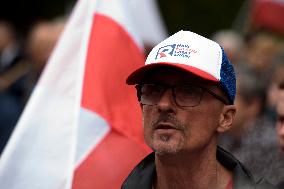 PiS (Law And Justice) Party Anti-Government Rally.