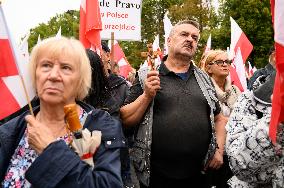 PiS (Law And Justice) Party Anti-Government Rally.