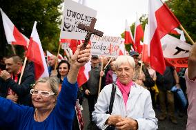 PiS (Law And Justice) Party Anti-Government Rally.