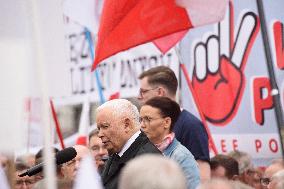 PiS (Law And Justice) Party Anti-Government Rally.