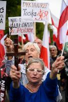 PiS (Law And Justice) Party Anti-Government Rally.