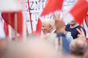 PiS (Law And Justice) Party Anti-Government Rally.