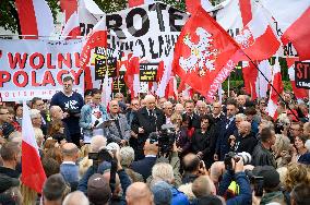 PiS (Law And Justice) Party Anti-Government Rally.