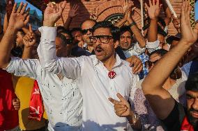 Jammu And Kashmir National Conference Party's Candidate Ahsan Pardesi Road Show For The Upcoming Assembly Elections In Kashmir