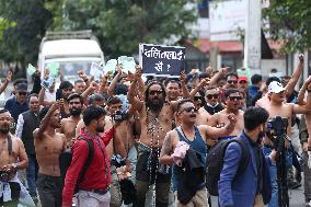 Dalit Right Activists Hold "shirtless" Demonstration In Nepal