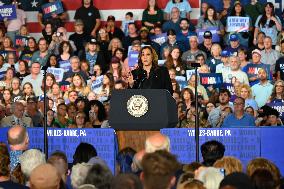 Vice President Of The United States Kamala Harris Delivered Remarks At Campaign Rally In Wilkes-Barre Pennsylvania