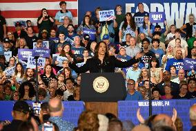 Vice President Of The United States Kamala Harris Delivered Remarks At Campaign Rally In Wilkes-Barre Pennsylvania