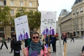 Demonstration In Support Of Gisele Pelicot - Paris