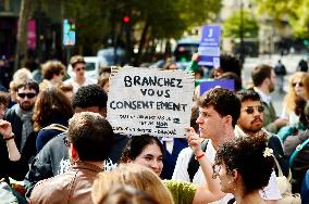 Demonstration In Support Of Gisele Pelicot - Paris