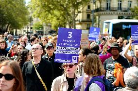 Demonstration In Support Of Gisele Pelicot - Paris