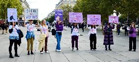 Demonstration In Support Of Gisele Pelicot - Paris