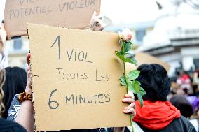 Demonstration In Support Of Gisele Pelicot - Paris