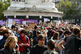 Demonstration In Support Of Gisele Pelicot - Paris