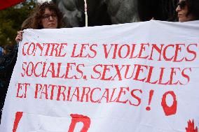 Demonstration In Support Of Gisele Pelicot - Paris