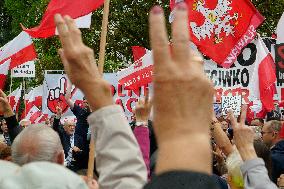 Anti-government Rally In Warsaw