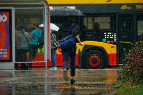 Weather And Flood Warning In Poland