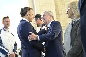 Parade Of French Athletes - Rekindling of the flame - Paris