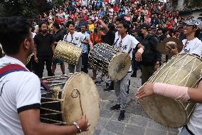 First Day Of Eight Day Long Festival Of Indrajatra.