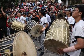 First Day Of Eight Day Long Festival Of Indrajatra.