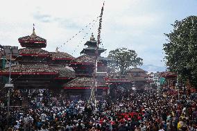 First Day Of Eight Day Long Festival Of Indrajatra.