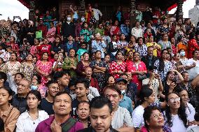 First Day Of Eight Day Long Festival Of Indrajatra.