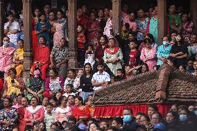 First Day Of Eight Day Long Festival Of Indrajatra.