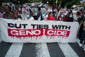 Gaza Protests At The Embassy Of Israel On The War In Gaza And The Killing Of People