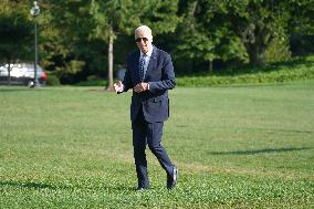 President Biden Returns To The White House From Delaware On September 14, 2024.