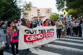 Gaza Protests At The Embassy Of Israel On The War In Gaza And The Killing Of People