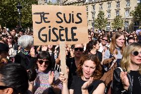 Demonstration In Support Of Gisele Pelicot - Paris