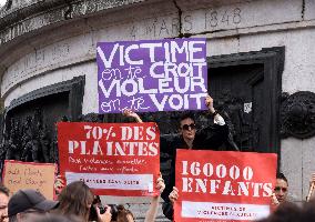 Demonstration In Support Of Gisele Pelicot - Paris