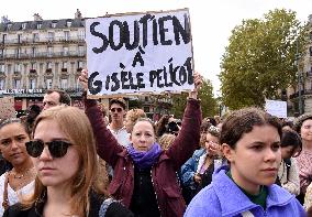 Demonstration In Support Of Gisele Pelicot - Paris