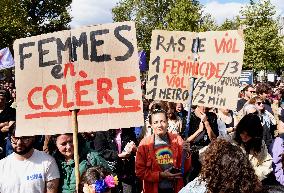 Demonstration In Support Of Gisele Pelicot - Paris